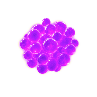 Vitamine B come sciame di sfere viola
